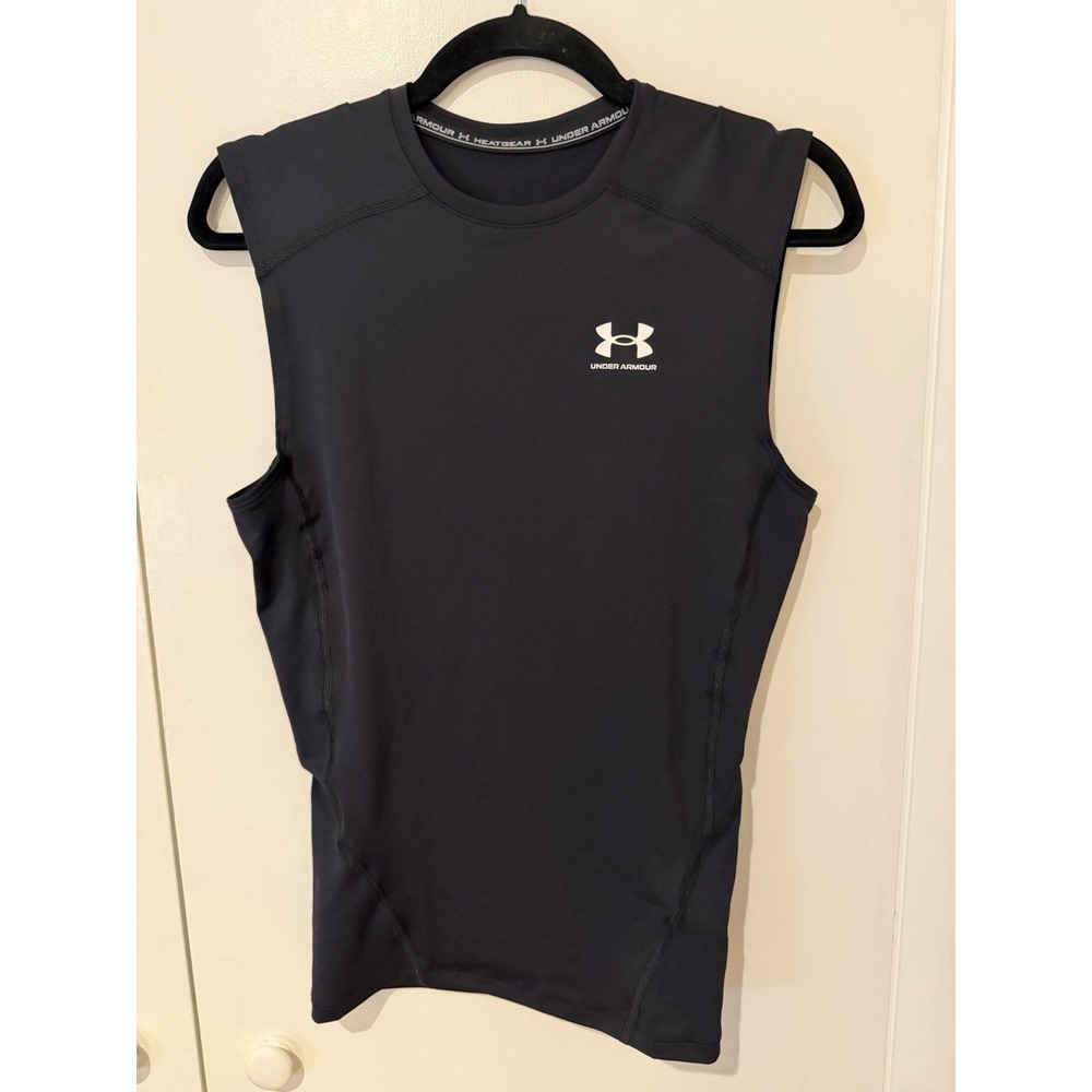 NWT Under Armour Compression Heat Gear Sleeveless Black Size Medium Tank Top